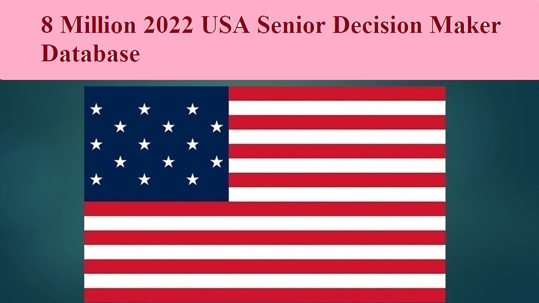8 Million 2022 USA Senior Decision Maker Email Database Sales leads List
