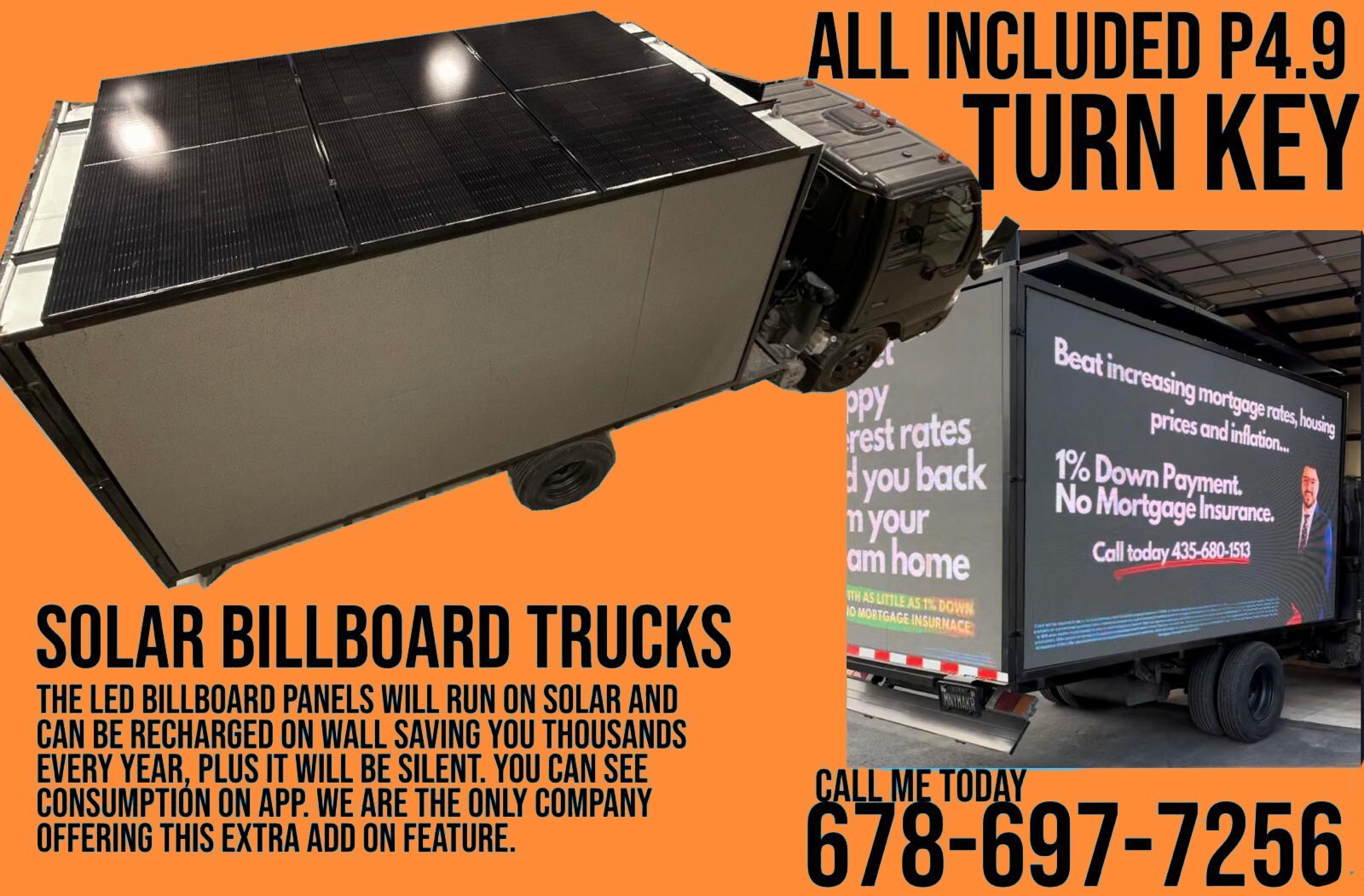 Led billboard Advertising Truck P5 All Weather Proof Turn Key(solar powered Led)