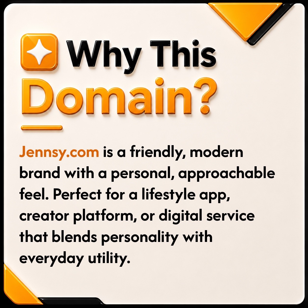 Jennsy.com Short Catchy Brandable Business Startup .COM Domain