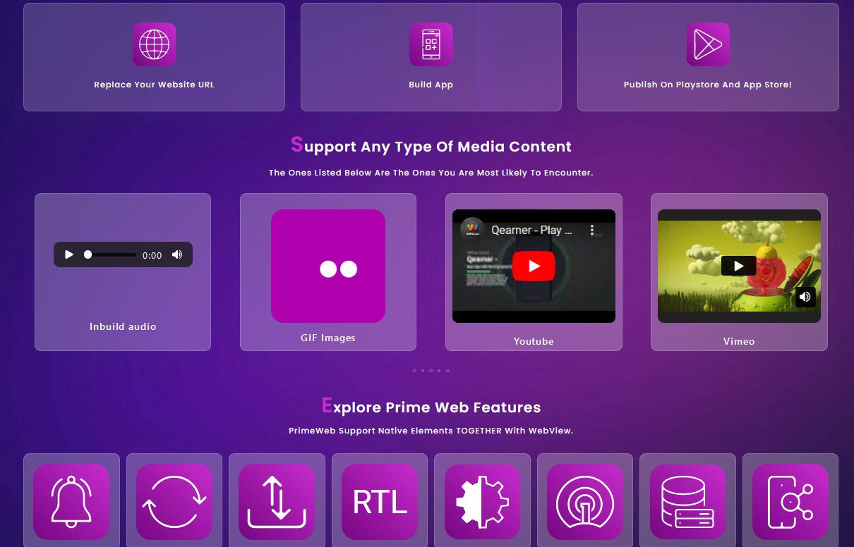 Prime Web v1.0.4 – Convert Website to a Flutter App | Web View App | Web to App